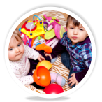 two kids playing